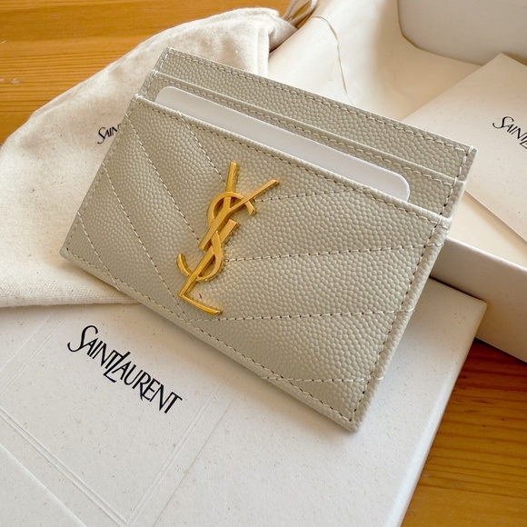 YSL Saint Laurent Logo Card Holder - Picture 2 of 6